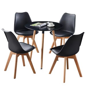 Juego <span class=keywords><strong>de</strong></span> Comedor Moderno <span class=keywords><strong>de</strong></span> MDF para <span class=keywords><strong>4</strong></span> Personas, <span class=keywords><strong>Mesa</strong></span> Redonda Negra <span class=keywords><strong>con</strong></span> <span class=keywords><strong>4</strong></span> <span class=keywords><strong>Sillas</strong></span>, <span class=keywords><strong>Precio</strong></span> Económico, Juego <span class=keywords><strong>de</strong></span> <span class=keywords><strong>Mesa</strong></span> <span class=keywords><strong>de</strong></span> Comedor <span class=keywords><strong>de</strong></span> Plástico <span class=keywords><strong>con</strong></span> <span class=keywords><strong>4</strong></span> <span class=keywords><strong>Sillas</strong></span> - Product Image 1