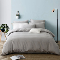 Lot de 3 draps plats en fibre de bambou naturelle, 300 fils, tissés, unis, rafraîchissants, respirants, écologiques pour usage domestique