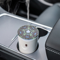 Nouveauté Diffuseur d'huiles essentielles à ultrasons, mini humidificateur de voiture avec lumière LED