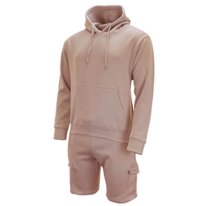 Conjunto de Sudadera con Capucha y Pantalones Cortos de Manga Larga para Uso Urbano con Logotipo Personalizado, Venta al por Mayor de Sudaderas con Capucha y Pantalones Cortos Personalizados - Product Image 3