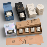 Boîte d'expédition personnalisée pour bougies et cire fondante avec insert en papier pour emballage de coffret cadeau de bougies