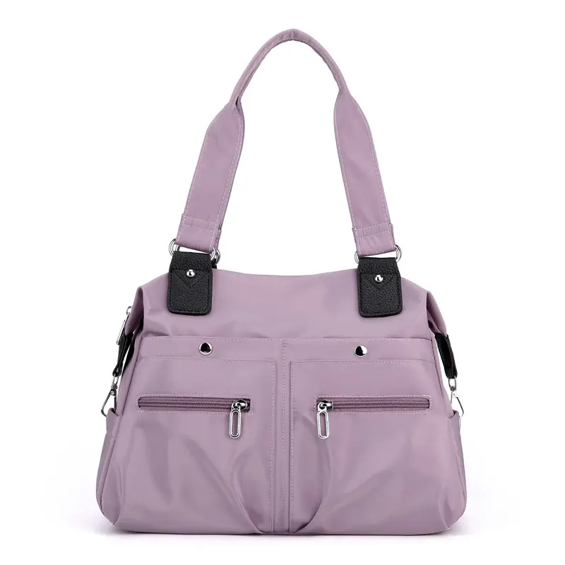 Bolso de hombro de nailon a prueba de agua para mamá, bolsa de mano de moda informal, de compras, sencillo, novedad de 2023