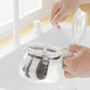 Brosse à gobelets en éponge nano, manche long, nettoyage haute densité pour gobelets à eau, biberons, bouilloires, thermos, mixeurs - Product Image 2