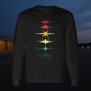 Camiseta de manga larga con diseño de aviones de combate de la Fuerza Aérea vintage F 4 F 111 F 15 F 16 F 22 F 35 para hombre - Product Image 3