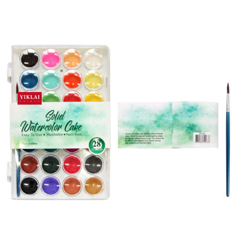 Прямые продажи с фабрики, 28 цветов, 283 г. Однотонная Акварельная краска