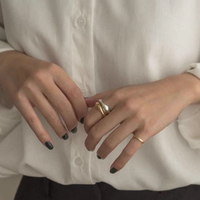 Bagues délicates en acier inoxydable pour femmes PVD plaqué or 18 carats bijoux étanches Anillos Joyas De Acero Inoxidable Al Por Mayor