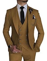 Setelan jas pria, 3 potong, ramping, pas badan, Blazer satu kancing, celana Formal bisnis, pakaian Prom pernikahan