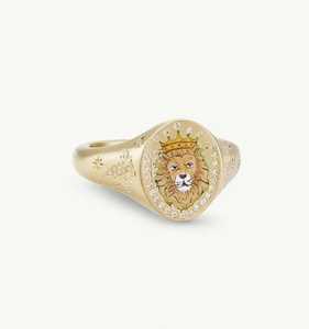 Anillo de Acero Inoxidable Chapado en Oro de 18K con Diseño de León y Sirena, Moderno y Popular para el Día de San Valentín, Tiktok PVD - Product Image 6