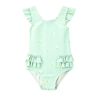 OEM ODM Op Maat Gemaakt Geruite Zwempak Meisjes Baby tot Tiener Bikini Eén Delige Kinder Zwemkleding Groothandel Aangepast Logo Ontwerp