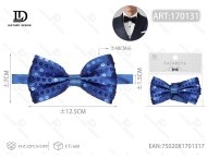 Nœud papillon à paillettes bleu saphir pré-noué, accessoire formel métallique - Product Image 3