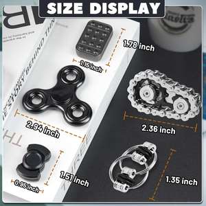 TOYSRUNNER Eco-Friendly Unisex Handheld Focus Tools Metal Fidget Assortment Magnetic Sliding Mechanism <b>Rotating</b> Spinner <b>Desk</b> - Product Image 2