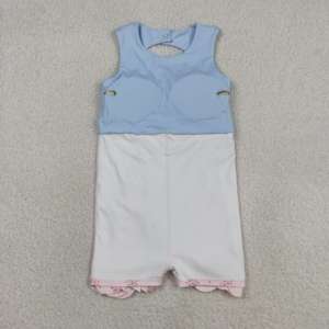 RTS Fashion Children's Little Girls Casual Bows Floral Scallop Edge Ruffles Play Tennis Yoga Sports Dress Shorts Lined <b>Clothes</b> - Product Image 5