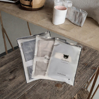 Sacs à fermeture éclair personnalisables en PE transparent givré imprimé en héliogravure, recyclables, auto-scellants, 70 microns, pour chaussures et vêtements