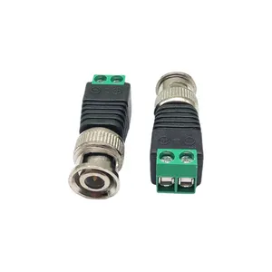 Best Quality BNC Plug to Terminal Block Screw Type Surveillance Camera Male Green Terminal