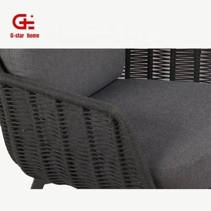Canapé simple d'extérieur moderne Chaise longue pour le patio, le jardin, la piscine et le salon Tissu imperméable avec coussins - Product Image 2