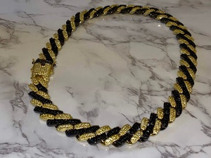 Fabbrica di alta qualità pesante grande Hip Hop gioielli da uomo oro nero due Tone <span class=keywords><strong>catena</strong></span> cubana - Product Image 3