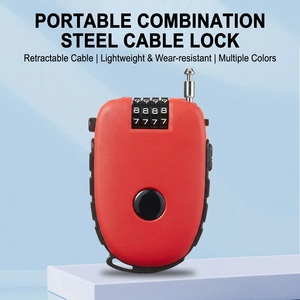 Motorcycle Helmet <b>Lock</b> Cable Anti-Theft Password Unlock ABS for Motorcycle & Suitcases & Bicycle Baskets Combination <b>Lock</b> - Product Image 5