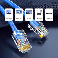 Kabel LAN Jaringan U/UTP CAT5E 4*2*0.51 CMP PVC Jacket Tembaga Murni Kabel Ethernet Tanpa Pelindung 305m/roll Kabel Komunikasi