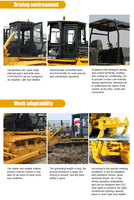 Bulldozer sur chenilles HWSD13 à faible entretien, 13700 kg, moteur SC8DK 105 kW, faible pression au sol, moteur importé, garantie 1 an