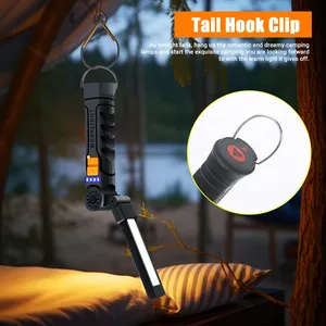 Portable COB <b>LED</b> Flashlight USB <b>Rechargeable</b> <b>Work</b> <b>Light</b> Magnetic Lanterna Hanging Lamp with Built-in Battery Camping Torch - Product Image 3