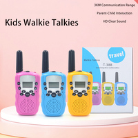 2 Walkie Talkies Infantiles de Dibujos Animados, Mini Transceptor Celular Portátil de 3KM, Alta Calidad para Exteriores