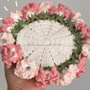 Ramo de Flores de Ganchillo Hecho a Mano: Girasol, Rosa, Lirio de los Valles, Flor de No <span class=keywords><strong>Me</strong></span> Olvides, Maceta y Posavasos. Regalo para el Día de la Madre, Maestros y Graduaciones. - Product Image 4