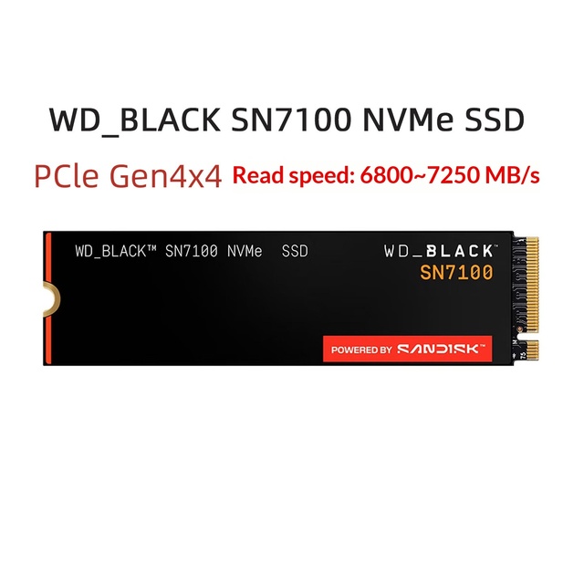 For Black SN7100 4TB Internal M2 SSD PCIe 4.0 X4 for Desktop WDS400T4X0E