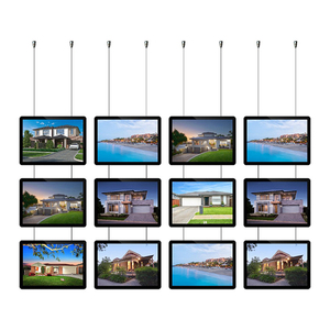 LED Light Box Windows hiển thị bất động sản treo lightbox Kit với 3x3 A3 dual-hai mặt áp phích khung LED hộp đèn - Product Image 3