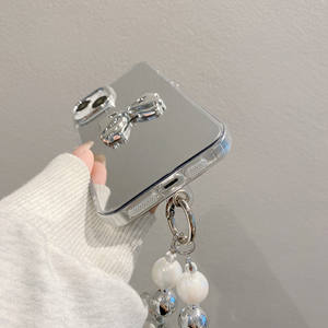 Elegante funda protectora de espejo acrílico de nuevo diseño para Apple Pro Max para iPhone 13/16 Love Phone Case que incluye agarre para teléfono - Product Image 4