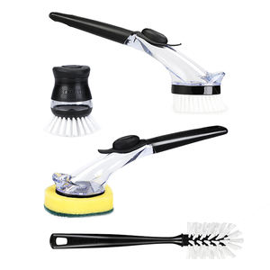 Brosse à <span class=keywords><strong>vaisselle</strong></span> Jeune <span class=keywords><strong>avec</strong></span> distributeur de <span class=keywords><strong>savon</strong></span> et têtes de rechange détachables Brosse à bouteille de cuisine Ensemble de gommage pour lave-<span class=keywords><strong>vaisselle</strong></span> - Product Image 1