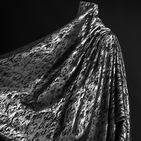 Tissu jacquard uni double face noir et argent, Hanfu Cheongsam, style vintage, costume sur mesure haut de gamme, tissu pour vêtements