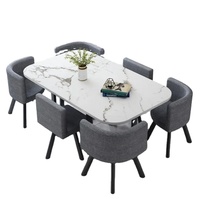 Ensemble de 4 tables et chaises de salle à manger moderne pour 8 4 6 places Hideaway Space Save Extend