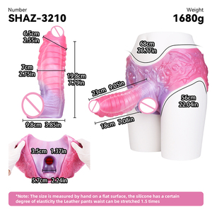 SHAZ-3210 Fantasy-Serie Männlicher Tragbarer Penisverlängerer Traumfarbener Hohler Silikon-Lederhosen-Sextoy für Männer - Product Image 5