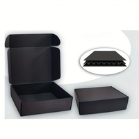 Caja de Regalo de Alta Gama en Negro Mate, Caja de Embalaje de Papel Corrugado Grueso con Propiedades Resistentes a Impactos y a la Presión