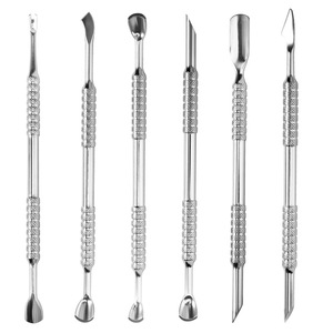 Ensemble de repousse-cuticules en acier inoxydable à double tête, outils de manucure professionnels pour usage en salon - Product Image 2