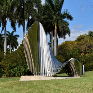 BLVE Grandes Sculptures Extérieures <span class=keywords><strong>Art</strong></span> Moderne Rue Décoratif Poli En Acier Inoxydable Tête De Mammouth Sculpture - Product Image 6