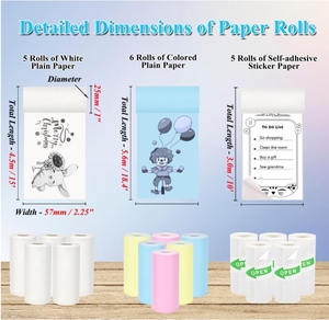 57x25mm Thermal Sticker <strong>Paper</strong> Self-adhesive Mini Thermal <strong>Printer</strong> <strong>Paper</strong> Texts Notes Journal Photo <strong>Labels</strong> Mini <strong>Printer</strong> <strong>Paper</strong> - Product Image 6
