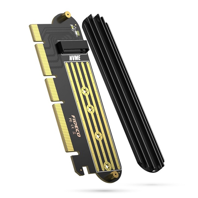 Fideco High Speed PCIe X4 X8 X16 to M.2 Ssd NVME M Key B+M Key Expansion Card Nvme Adapter