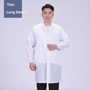 Blouse de laboratoire unisexe XL blanche épaisse, vêtements de médecin pour hôpital, salon de beauté, usine alimentaire, uniformes de laboratoire tissés OEM - Product Image 5