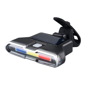<b>Bicycle</b> Rear <b>Light</b> Solar Powered USB Charging LED Waterproof 6 Modes Cycling Tail <b>Light</b> - Product Image 1