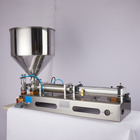 Machine de remplissage semi-automatique à piston pour salsa, condiments, gelée, yaourt, chocolat, sauce tomate, beurre de cacahuète, crème cosmétique et pâtes