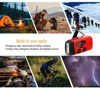 Radio Meteorológica de Emergencia con Manivela, Energía Solar, NOAA WB AM FM, Linterna LED y USB para Preparación en Caso de Terremotos y Tsunamis