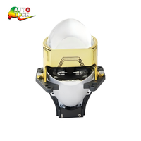 Kit de Phares LED pour Voiture avec Lentille de Projection 2,5 Pouces 12V 100W 80W 7000lm DUAI LASER, Réflecteur de Phare, Double Faisceau Lumineux G3