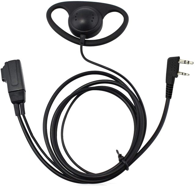 EAL-07 Radio Earphone D Shape Earpiece Headset, Walkie Talkie Earphone, TK Connector Earpiece