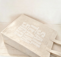 Sac fourre-tout en feutre non tissé en polyester personnalisé avec logo, fait main, réutilisable, durable, pour événements d'entreprise, cadeaux promotionnels, vente au détail