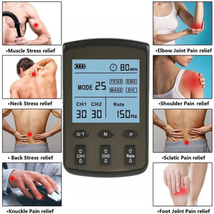 Appareil de physiothérapie de classe II homologué 510K avec écran LCD, 25 modes, double canal, rechargeable, unité TENS EMS - Product Image 4