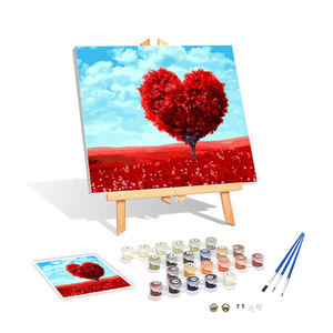 <span class=keywords><strong>Tu</strong></span> Oyun flor peonía pintura al óleo pintado a mano por números en la lona con marco para lugar público Decoración - Product Image 2