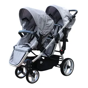 Haute qualité à la mode luxe jumeaux chariot chariot pliable léger landau double bébé poussettes