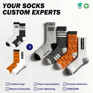 Heren Dagelijkse Sport Crew Sokken Jacquard Sublimatie Patronen Wit Gebreide Anti-Slip Warmte-Digitaal Gedrukt Logo Onderkant Digitaal - Product Image 4