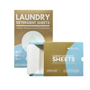 Ultra Condensed Safe No Fluorescent Agent Eco Laundry Sheets No Whitening Agent Biodegradable Laundry Detergent